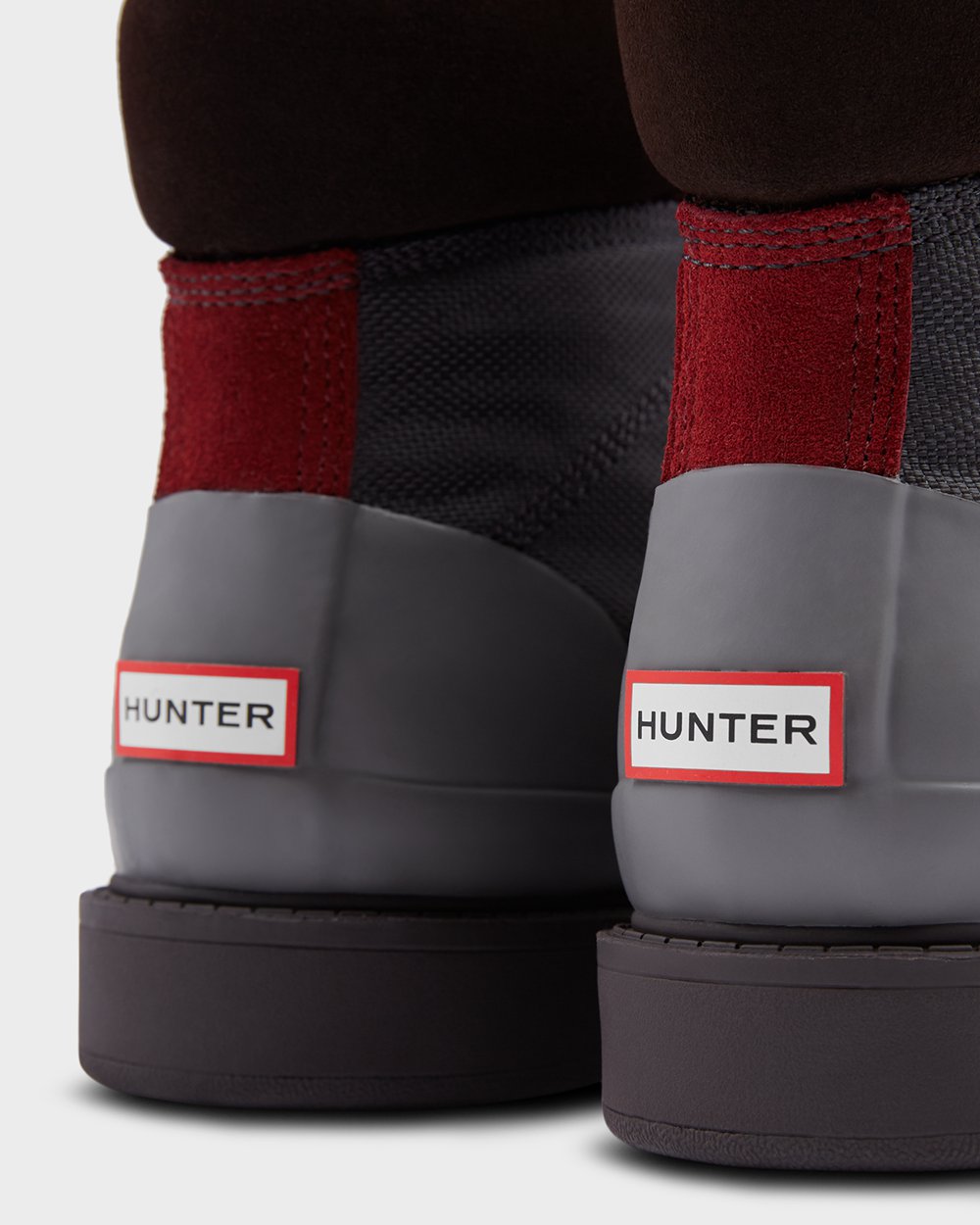 Botins Hunter Feminina Cinzentas Escuro/Marrom/Cinzentas Vermelhas - Original Insulated Commando - 1